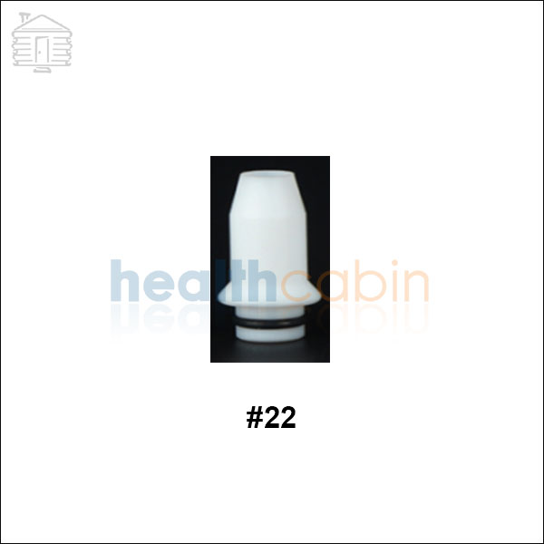 #22 Teflon White 510 Drip Tip